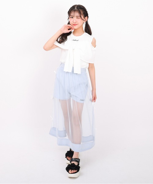 PINKHUNT(ピンクハント)の「PINKHUNT チュールスカート付きショートパンツ 1674K(その他パンツ・キッズ・スカイブルー系1/ブラック・160cm/150cm/130cm/140cm/120cm)」の10枚目の写真