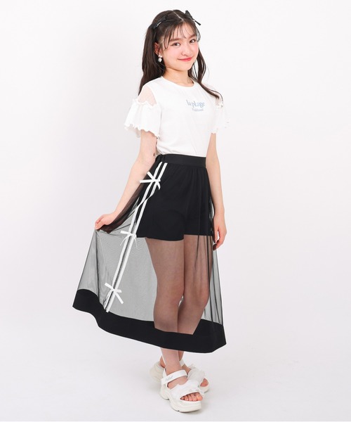 PINKHUNT(ピンクハント)の「PINKHUNT チュールスカート付きショートパンツ 1674K(その他パンツ・キッズ・スカイブルー系1/ブラック・160cm/150cm/130cm/140cm/120cm)」の13枚目の写真