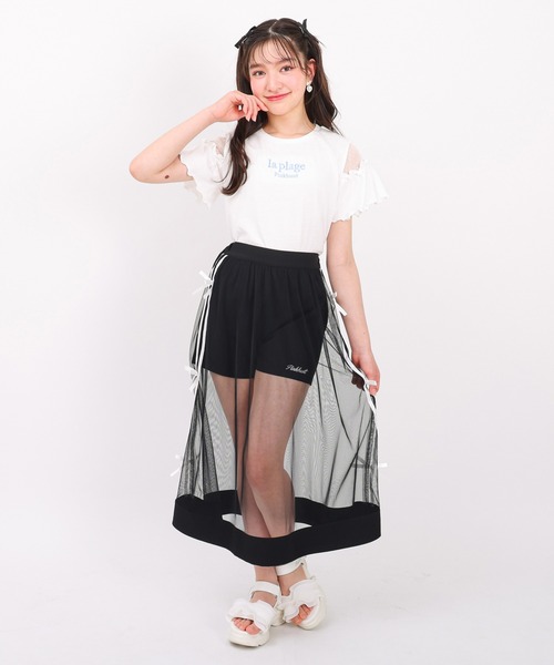 PINKHUNT(ピンクハント)の「PINKHUNT チュールスカート付きショートパンツ 1674K(その他パンツ・キッズ・スカイブルー系1/ブラック・160cm/150cm/130cm/140cm/120cm)」の15枚目の写真