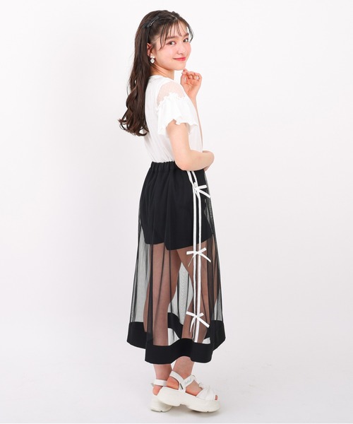 PINKHUNT(ピンクハント)の「PINKHUNT チュールスカート付きショートパンツ 1674K(その他パンツ・キッズ・スカイブルー系1/ブラック・160cm/150cm/130cm/140cm/120cm)」の16枚目の写真