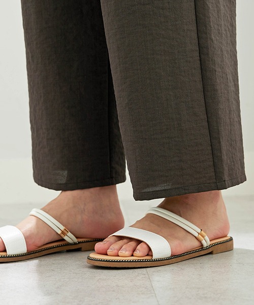 BELLUNA PLUS（ベルーナ）の「エアリードライワイドパンツ５７丈（その他パンツ・レディース・モカ/ブラック/ブルーグリーン/チャコール・X-LARGE/LARGE/MEDIUM/SMALL）」の14枚目の写真