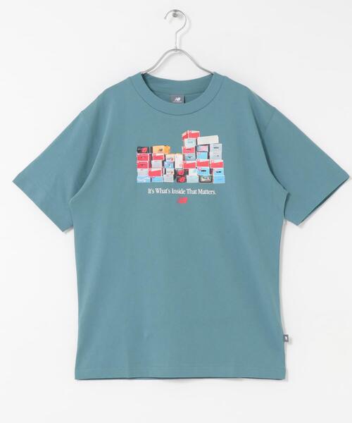 NEW BALANCE(ニューバランス)の「NEW BALANCE ボックスTシャツ(Tシャツ/カットソー・メンズ・ブルー系その他/グレー系その他/ブラック・MEDIUM/LARGE)」の12枚目の写真