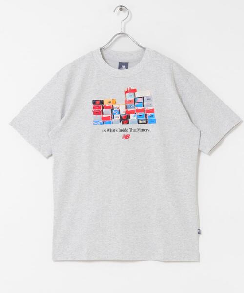 NEW BALANCE(ニューバランス)の「NEW BALANCE ボックスTシャツ(Tシャツ/カットソー・メンズ・ブルー系その他/グレー系その他/ブラック・MEDIUM/LARGE)」の4枚目の写真