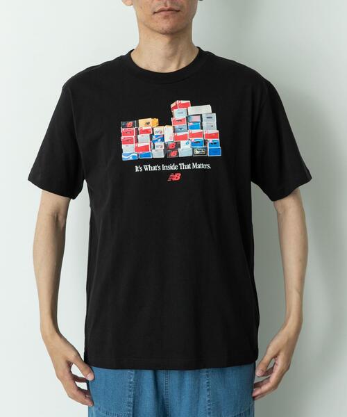 NEW BALANCE(ニューバランス)の「NEW BALANCE ボックスTシャツ(Tシャツ/カットソー・メンズ・ブルー系その他/グレー系その他/ブラック・MEDIUM/LARGE)」の6枚目の写真