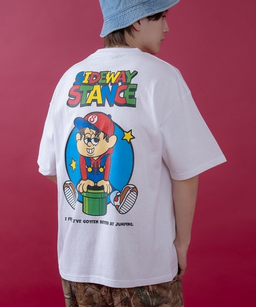 SIDEWAY STANCE(サイドウェイスタンス)の「【SIDEWAY STANCE】ゴートゥゲームエリア 半袖Tシャツ(Tシャツ/カットソー・メンズ・ホワイト/ダークブルー/ブラック・MEDIUM/X-LARGE/SMALL/LARGE)」の6枚目の写真