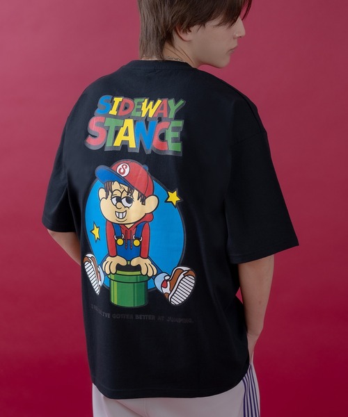SIDEWAY STANCE(サイドウェイスタンス)の「【SIDEWAY STANCE】ゴートゥゲームエリア 半袖Tシャツ(Tシャツ/カットソー・メンズ・ホワイト/ダークブルー/ブラック・MEDIUM/X-LARGE/SMALL/LARGE)」の11枚目の写真