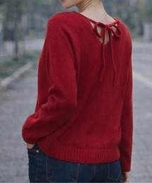 2WAYリボンニットプルオーバー
