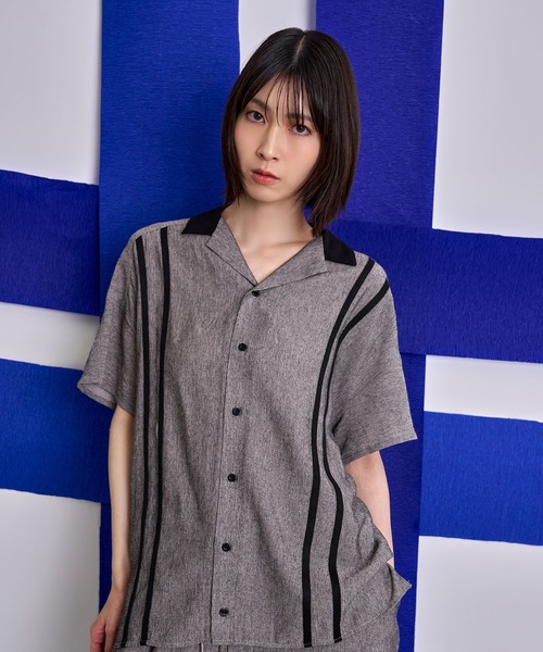 Nora Lily】Retro Line Open Collar S/S Shirt【公式通販】