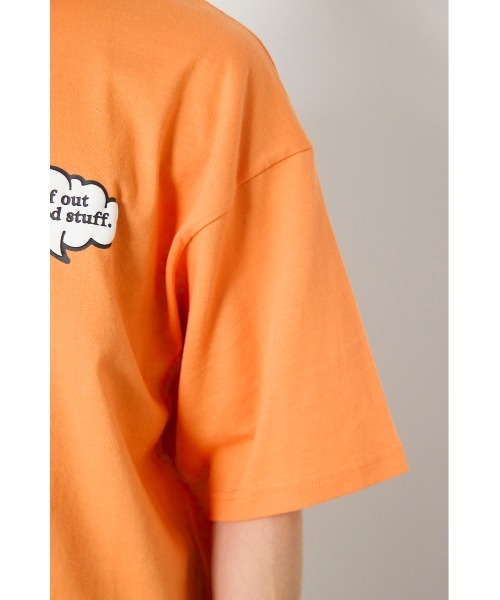 RODEO CROWNS WIDE BOWL（ロデオクラウンズワイドボウル）の「DOGGIE ロゴTシャツ（Tシャツ/カットソー・メンズ・ホワイト/オレンジ/ブラック・MEDIUM/LARGE）」の4枚目の写真