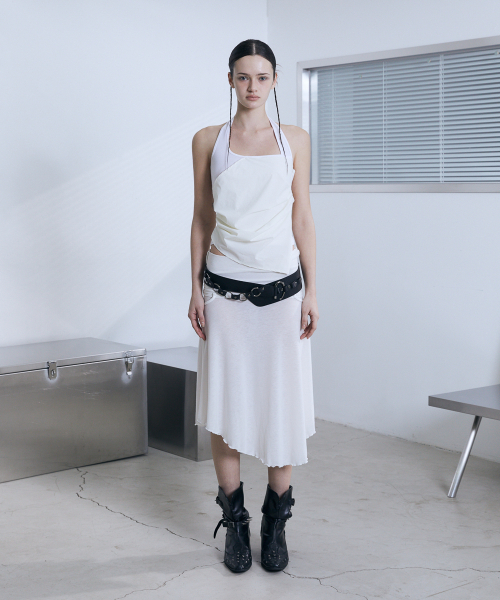 VOONT(ブント)の「Diagonal Panel Halter Sleeveless (IVORY)(Tシャツ/カットソー・レディース・アイボリー・SMALL/MEDIUM)」の5枚目の写真