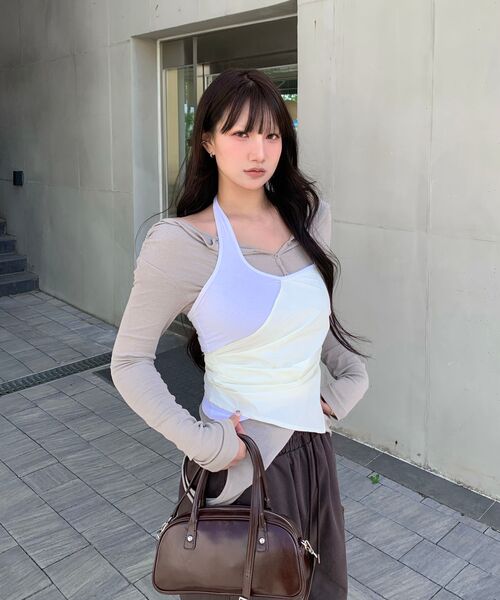 VOONT(ブント)の「Diagonal Panel Halter Sleeveless (IVORY)(Tシャツ/カットソー・レディース・アイボリー・SMALL/MEDIUM)」の12枚目の写真