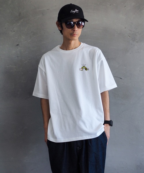 Leyline(レイライン)の「【Leyline】Beer friend tee / 乾杯グラフィック ビッグシルエットT(Tシャツ/カットソー・メンズ・ブラック/ホワイト・M/L/XL)」の6枚目の写真