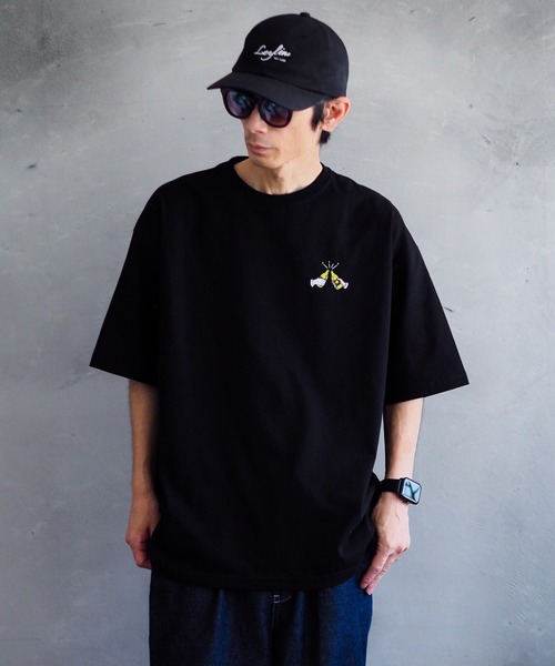 Leyline(レイライン)の「【Leyline】Beer friend tee / 乾杯グラフィック ビッグシルエットT(Tシャツ/カットソー・メンズ・ブラック/ホワイト・M/L/XL)」の9枚目の写真