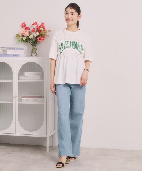 ITS'DEMO(イッツデモ)の「<Lee> SHIRRING TEE(Tシャツ/カットソー・レディース・グレー/オフホワイト/チャコールグレー・00)」の6枚目の写真