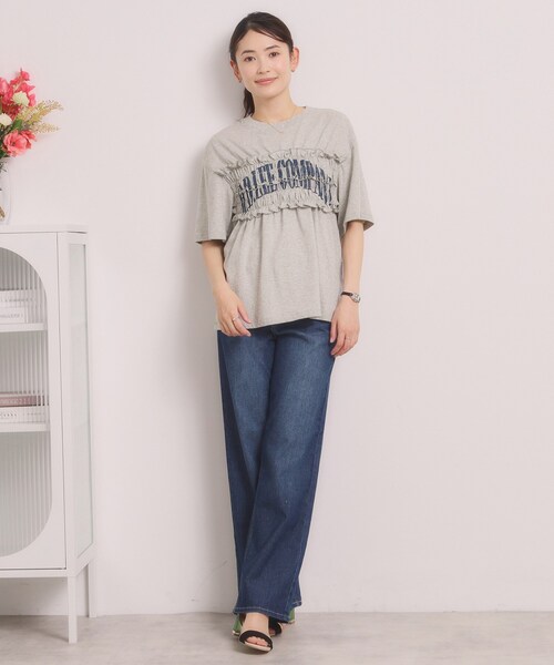 ITS'DEMO(イッツデモ)の「<Lee> SHIRRING TEE(Tシャツ/カットソー・レディース・グレー/オフホワイト/チャコールグレー・00)」の9枚目の写真