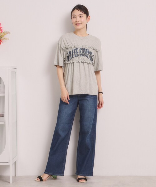 ITS'DEMO(イッツデモ)の「<Lee> SHIRRING TEE(Tシャツ/カットソー・レディース・グレー/オフホワイト/チャコールグレー・00)」の10枚目の写真
