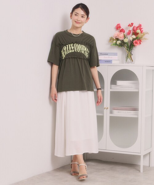 ITS'DEMO(イッツデモ)の「<Lee> SHIRRING TEE(Tシャツ/カットソー・レディース・グレー/オフホワイト/チャコールグレー・00)」の12枚目の写真