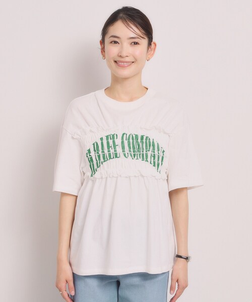 ITS'DEMO(イッツデモ)の「<Lee> SHIRRING TEE(Tシャツ/カットソー・レディース・グレー/オフホワイト/チャコールグレー・00)」の16枚目の写真