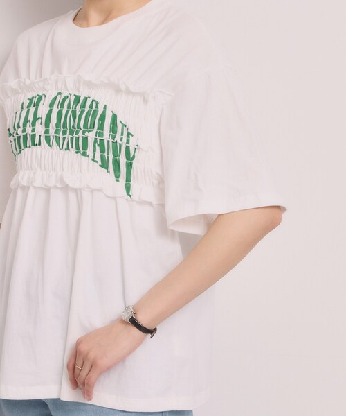 ITS'DEMO(イッツデモ)の「<Lee> SHIRRING TEE(Tシャツ/カットソー・レディース・グレー/オフホワイト/チャコールグレー・00)」の20枚目の写真