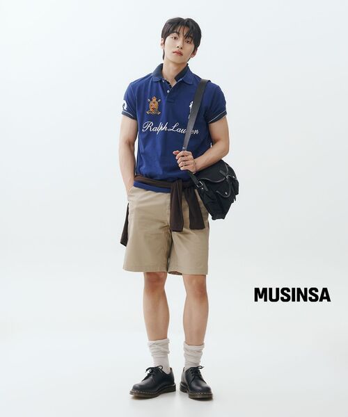 MUSINSA STANDARD（ムシンサスタンダード）の「[クールタンダード] ワイドチノショーツ [ベージュ]（その他パンツ・メンズ・その他・26/27/28/29/30/31/32/33/34/36/38/40/42）」の8枚目の写真