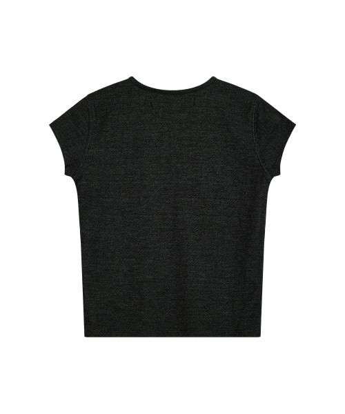 Rest&Recreation(レストアンドレクリエーション)の「SLIT NECK T-SHIRT - BLACK(Tシャツ/カットソー・レディース・その他・ONE)」の2枚目の写真