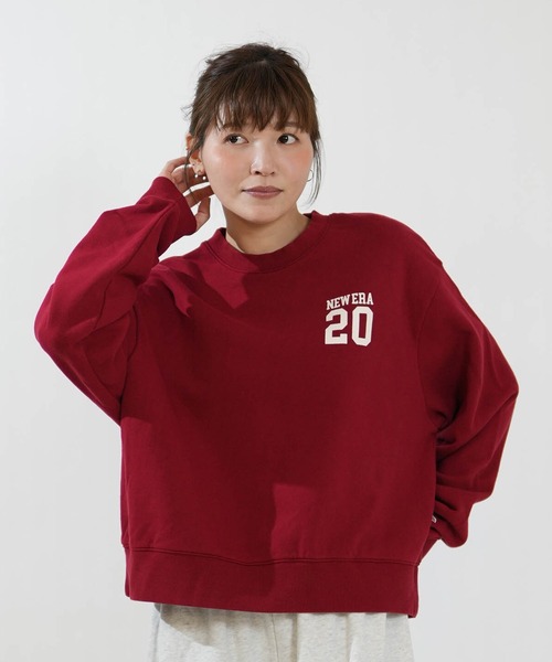 NEW ERA(ニューエラ)の「NEW ERA/ニューエラ スウェット 15129249/15129251(スウェット・レディース・ライトグレー/レッド・M/S)」の2枚目の写真