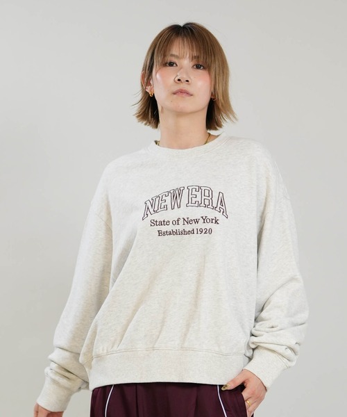 NEW ERA(ニューエラ)の「NEW ERA/ニューエラ スウェット 15129249/15129251(スウェット・レディース・ライトグレー/レッド・M/S)」の1枚目の写真