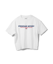 PRINOAR（プリノア）の「スポーツセミクロップ半袖Tシャツ - ホワイト（Tシャツ/カットソー）」