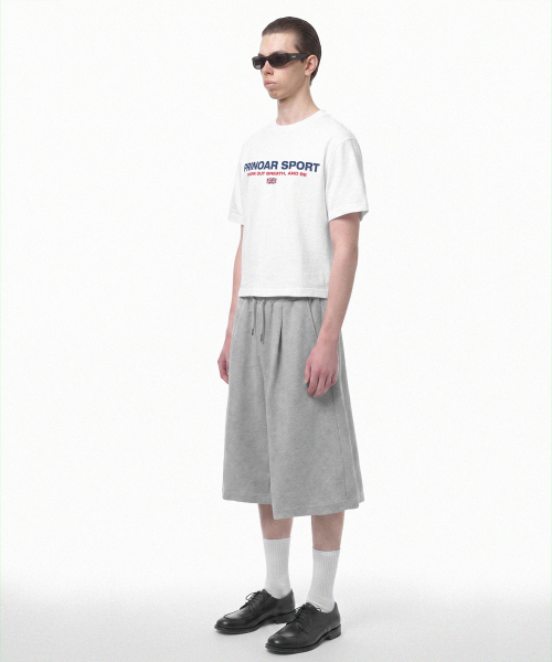 PRINOAR（プリノア）の「スポーツセミクロップ半袖Tシャツ - ホワイト（Tシャツ/カットソー・レディース・ホワイト・SMALL/MEDIUM/LARGE）」の4枚目の写真
