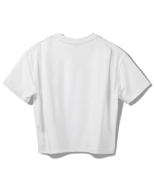 PRINOAR（プリノア）の「スポーツセミクロップ半袖Tシャツ - ホワイト（Tシャツ/カットソー・レディース・ホワイト・SMALL/MEDIUM/LARGE）」の7枚目の写真