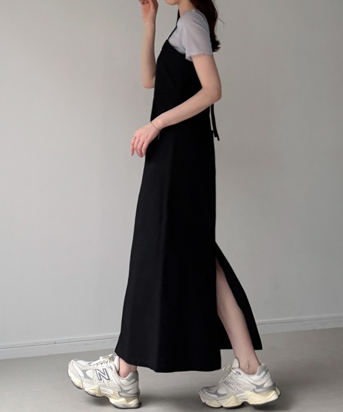 junoah(ジュノア)の「ツイルファスナーキャミワンピース(ワンピース・レディース・ダークグレー/ブラック・SMALL/LARGE/MEDIUM)」の10枚目の写真