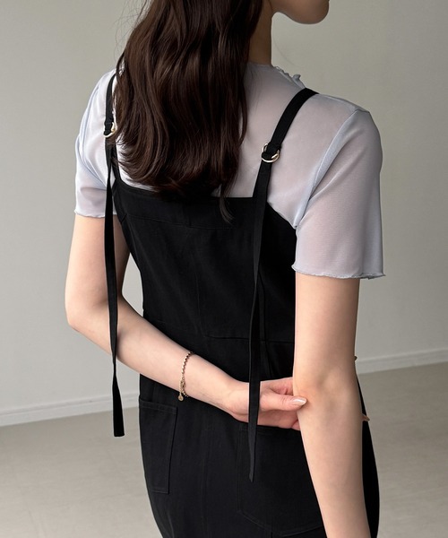 junoah(ジュノア)の「ツイルファスナーキャミワンピース(ワンピース・レディース・ダークグレー/ブラック・SMALL/LARGE/MEDIUM)」の11枚目の写真