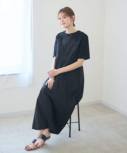 KATHARINE ROSS(キャサリンロス)の「変形ギャザータフタワンピース(ワンピース・レディース・カーキ/ブラック・FREE)」の17枚目の写真