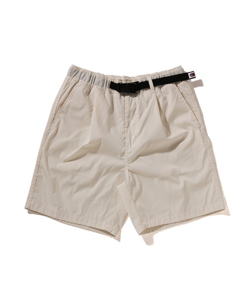 A BATHING APE(アベイシングエイプ)の「BELT 1 PLEAT ELASTICATED RELAXED FIT SHORTS(その他パンツ・メンズ・ネイビー/アイボリー・SMALL/X-LARGE/MEDIUM/LARGE/XX-LARGE)」の2枚目の写真