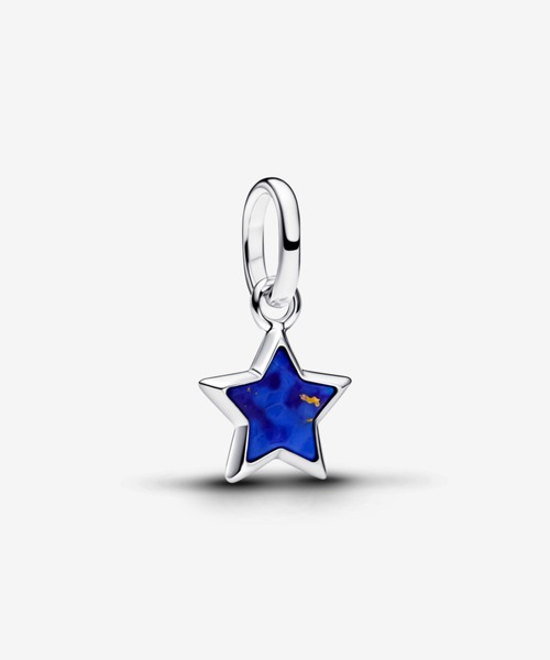 PANDORA ブルー ストーン入りチャーム 2個 ブルー スター ミニ ダングル チャーム（チャーム）｜Pandora
