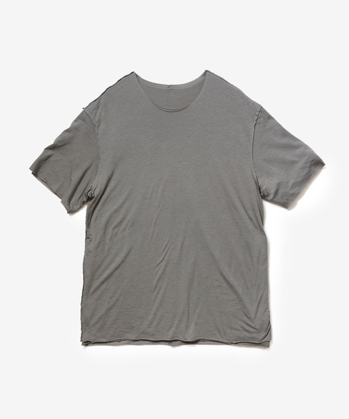 ATTACHMENT(アタッチメント)の「CO/CU ジャージー スリムフィット レイヤード S/S TEE / CO/CU JERSEY SLIM FIT LAYERED S/S TEE(Tシャツ/カットソー・メンズ・ダークブラウン/ブラック/ライトカーキ/グレー/ホワイト・4/2/1/3)」の3枚目の写真