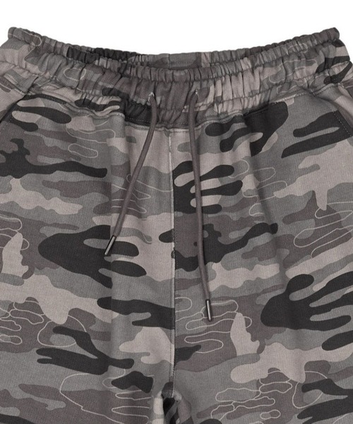 HOODHOOD(フッドフッド)の「【UNISEX】HOODHOOD/バックプリントバミューダパンツ(裏毛)(スウェットパンツ・レディース・ブラック/グレー/グレー系カモフラージュ・LARGE/MEDIUM)」の16枚目の写真