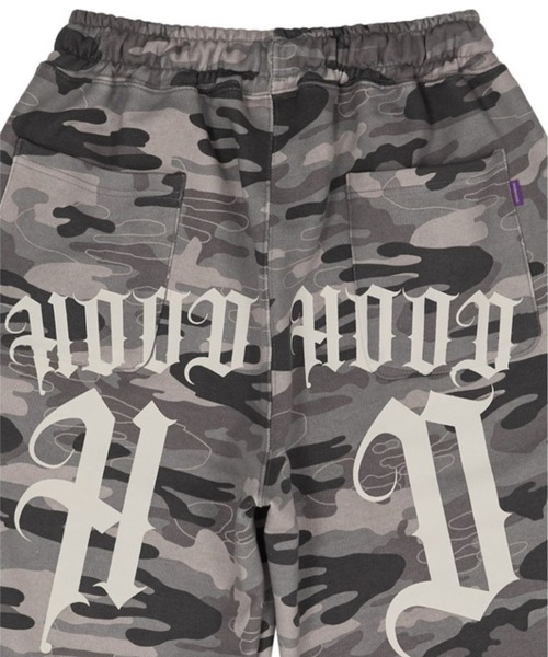 HOODHOOD(フッドフッド)の「【UNISEX】HOODHOOD/バックプリントバミューダパンツ(裏毛)(スウェットパンツ・レディース・ブラック/グレー/グレー系カモフラージュ・LARGE/MEDIUM)」の10枚目の写真