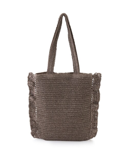 one'sterrace(ワンズテラス)の「【A4可】SE 雑材ラッフルフラットトート(トートバッグ・レディース・ベージュ系その他7/ベージュ系8・99)」の5枚目の写真