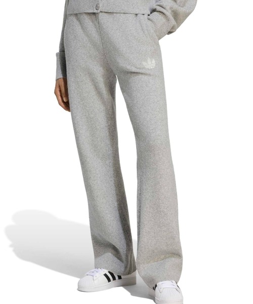adidas(アディダス)の「adidas ESSENTIALS KNIT PANT / アディダス エッセンシャルズ ニット パンツ(その他パンツ・レディース・グレー・S/M/L)」の1枚目の写真