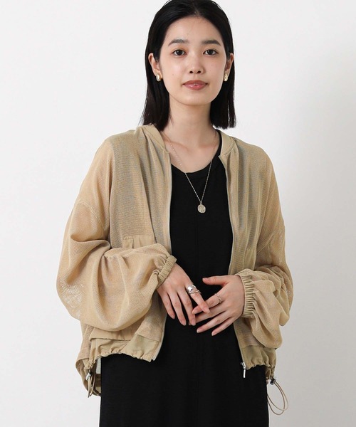Gready Brilliant（グレディブリリアン）の「メッシュシアーブルゾン（ブルゾン・レディース・オフホワイト/ベージュ・38）」の17枚目の写真