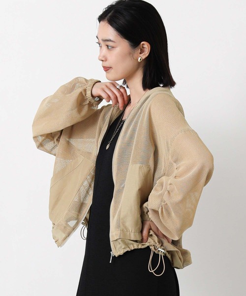 Gready Brilliant（グレディブリリアン）の「メッシュシアーブルゾン（ブルゾン・レディース・オフホワイト/ベージュ・38）」の18枚目の写真