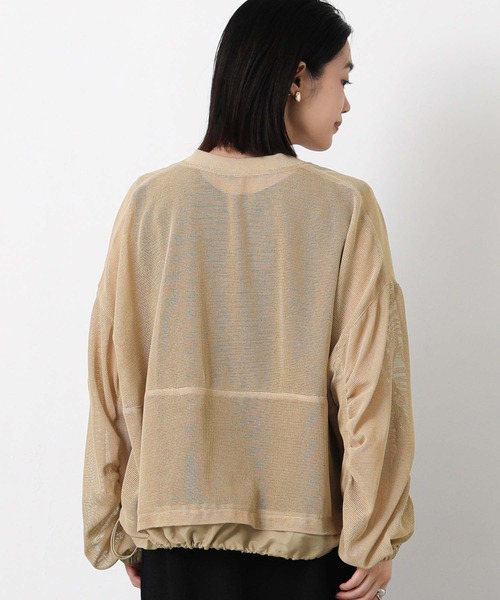 Gready Brilliant（グレディブリリアン）の「メッシュシアーブルゾン（ブルゾン・レディース・オフホワイト/ベージュ・38）」の8枚目の写真