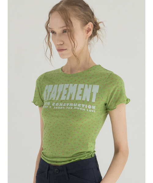 Sorry,Too Much Love（ソーリートゥーマッチラブ）の「Pink Motel Statement Tee_Green（Tシャツ/カットソー・レディース・その他・FREE）」の2枚目の写真