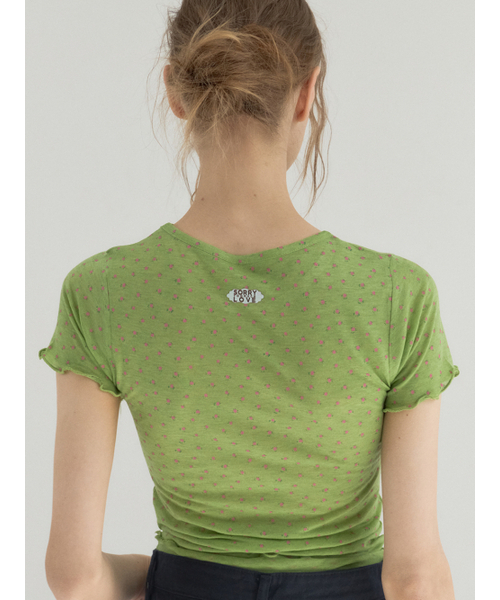Sorry,Too Much Love（ソーリートゥーマッチラブ）の「Pink Motel Statement Tee_Green（Tシャツ/カットソー・レディース・その他・FREE）」の3枚目の写真