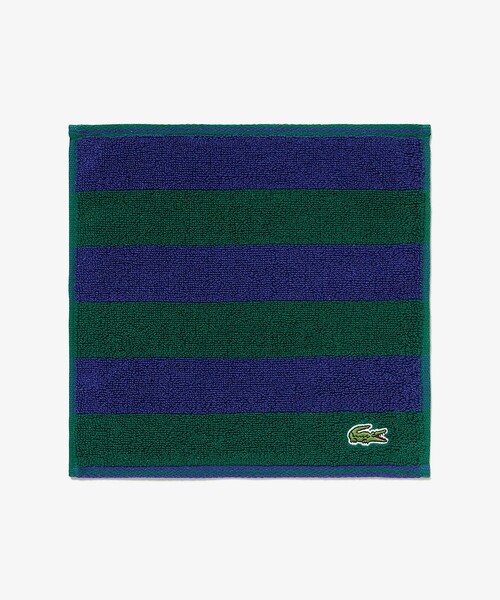 LACOSTE(ラコステ)の「【EC限定ギフトbox付き】ボーダータオルハンカチ&ラインリブショートソックスセット(ソックス/靴下・メンズ・グリーン/ベージュ・27.0cm)」の3枚目の写真