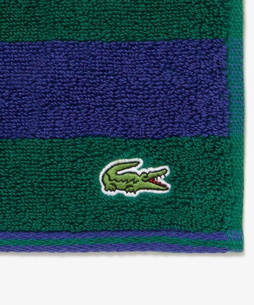 LACOSTE(ラコステ)の「【EC限定ギフトbox付き】ボーダータオルハンカチ&ラインリブショートソックスセット(ソックス/靴下・メンズ・グリーン/ベージュ・27.0cm)」の4枚目の写真