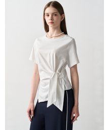 アシンメトリックTシャツ_ホワイト