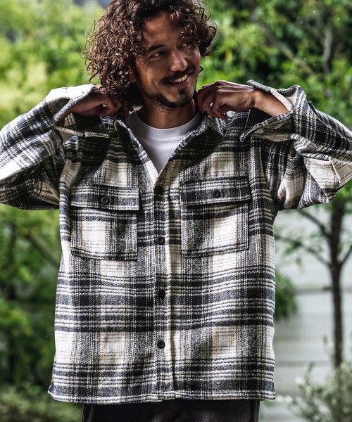 CAMBIO（カンビオ）の「mj11683- チェックCPOシャツジャケット(BP-BFA0136)（その他アウター・メンズ・ホワイト/イエロー/ピンク・L/M/S）」の18枚目の写真