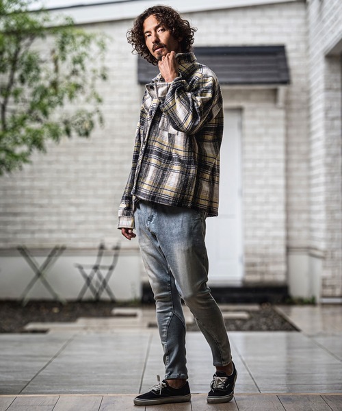 CAMBIO（カンビオ）の「mj11683- チェックCPOシャツジャケット(BP-BFA0136)（その他アウター・メンズ・ホワイト/イエロー/ピンク・L/M/S）」の7枚目の写真